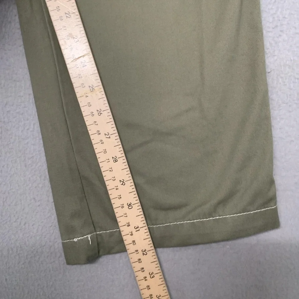 True Religion Cargo Pants Sz 38x32 Green Utility Streetwear White Stitching - Picture 8 of 11